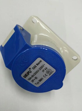 WEIPU工业插座 连接器 TYP3601（16A3芯）倾斜20度座IP44