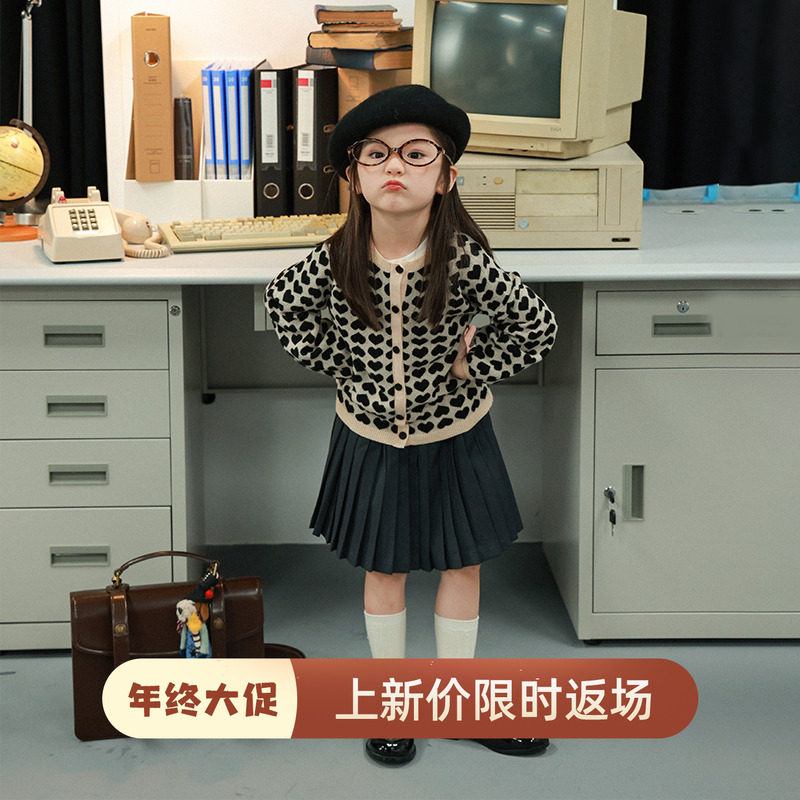 大耳象女童爱心毛衣开衫秋季新款宝儿羊毛混纺针织长袖上衣外套,童装/婴儿装/亲子装,毛衣/针织衫,淘宝优惠券,粉丝福利购,淘宝优惠卷