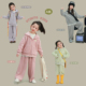宝儿套装 新款 2026春季 大耳象女童连帽绣章运动外套竖条纯色休闲裤