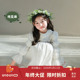 大耳象女童花边翻领绣花连衣裙子春季 新款 儿童公主裙亚麻甜美裙子