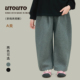 宝儿百搭宽松弯刀长裤 新款 子 2026春季 大耳象女童纯色折线休闲裤