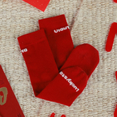 大耳象女童亲子字母中筒袜冬季 宝儿无骨接缝透气亲肤棉袜子 新款