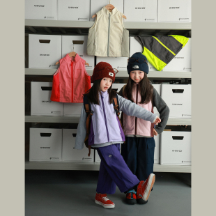 utouto大耳象女童拼色拉链马甲2025冬季 宝儿百搭厚上衣外套 新款