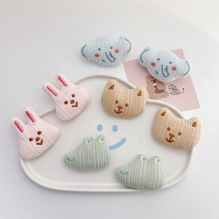 布艺卡通动物头玩偶胸针小兔子鳄鱼大象书包装饰衣服袜子别针配件