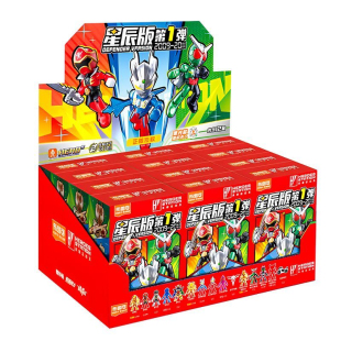 布鲁可积木人英雄总动员星辰版拼装积木奥特曼假面骑士豪快王玩具