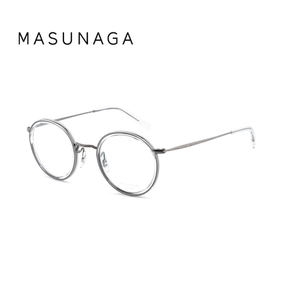 复古文艺增永圆框眼镜架男女