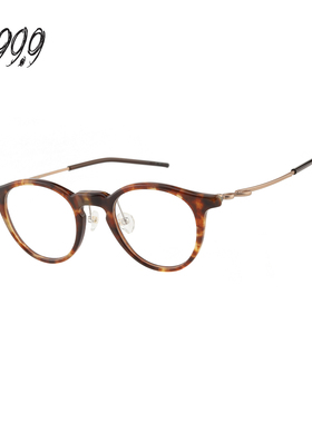 FOUR NINES 999.9眼镜框女日本手作圆框板材钛金近视镜架NPM-137