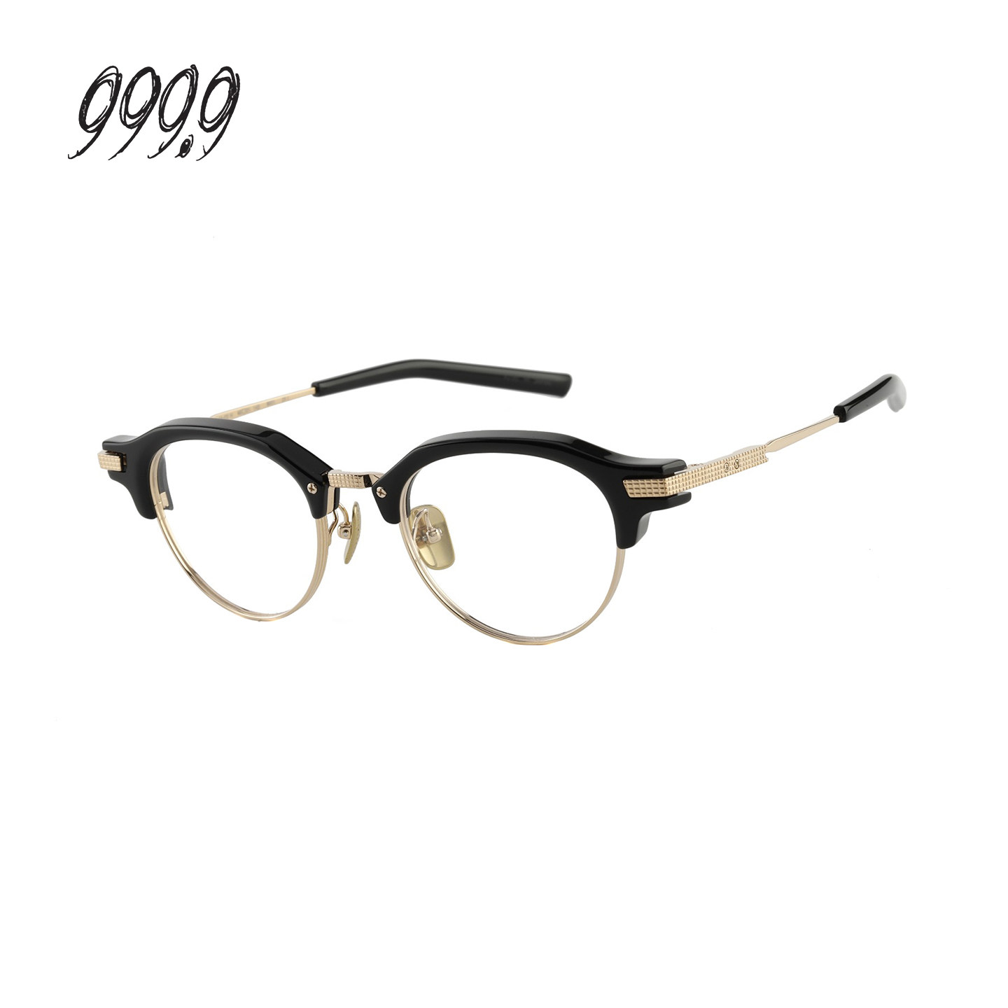 【门店自提】999.9眼镜框男新款日本手作钛金光学眼镜架女M-02 H