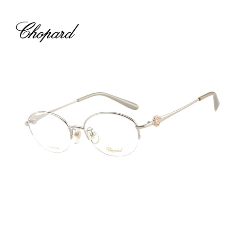 CHOPARD/萧邦钛金镶钻椭圆半框架