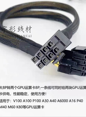 浪潮5468M5M6A5服务器大8P转8P算力显卡A100V100K80P40M60电源线