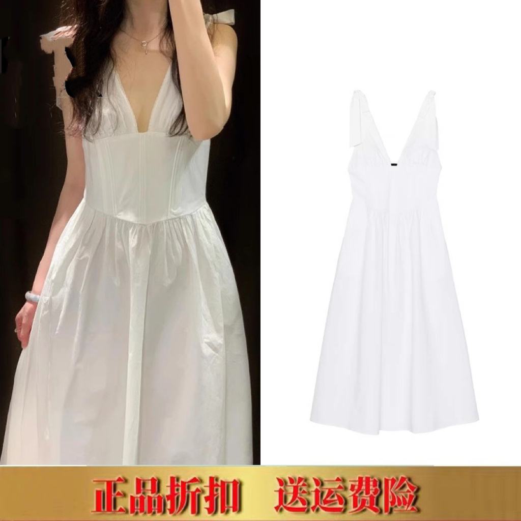 2025春季新品 女装 长款蝴蝶结饰府绸迷笛连衣裙 0881334 250