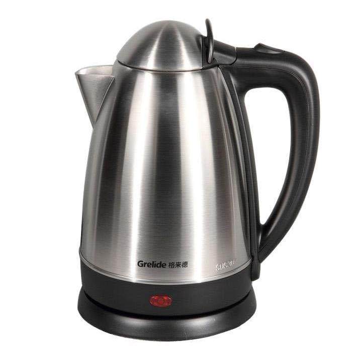 Grelide/格来德 D1808BK大宽口保温电水壶一体不锈钢1.7升防烫