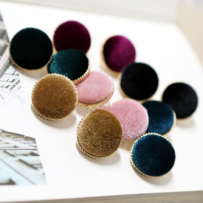 E0310''特！leboy风格丝绒百搭超气质耳钉 耳环 自留超级推荐