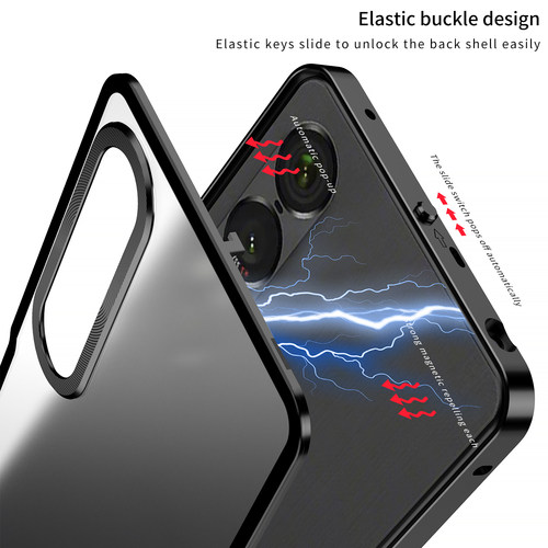 适用索尼xperia1vii手机壳新款金属边框Sonyxperia1vi6代弹扣保护套磨砂后盖创意硬壳爱立信全包防摔镜头男女