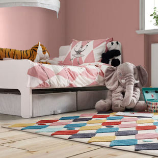宜家代购布森肯地毯马戏彩服图案/多色130x160 厘米家用儿童地垫