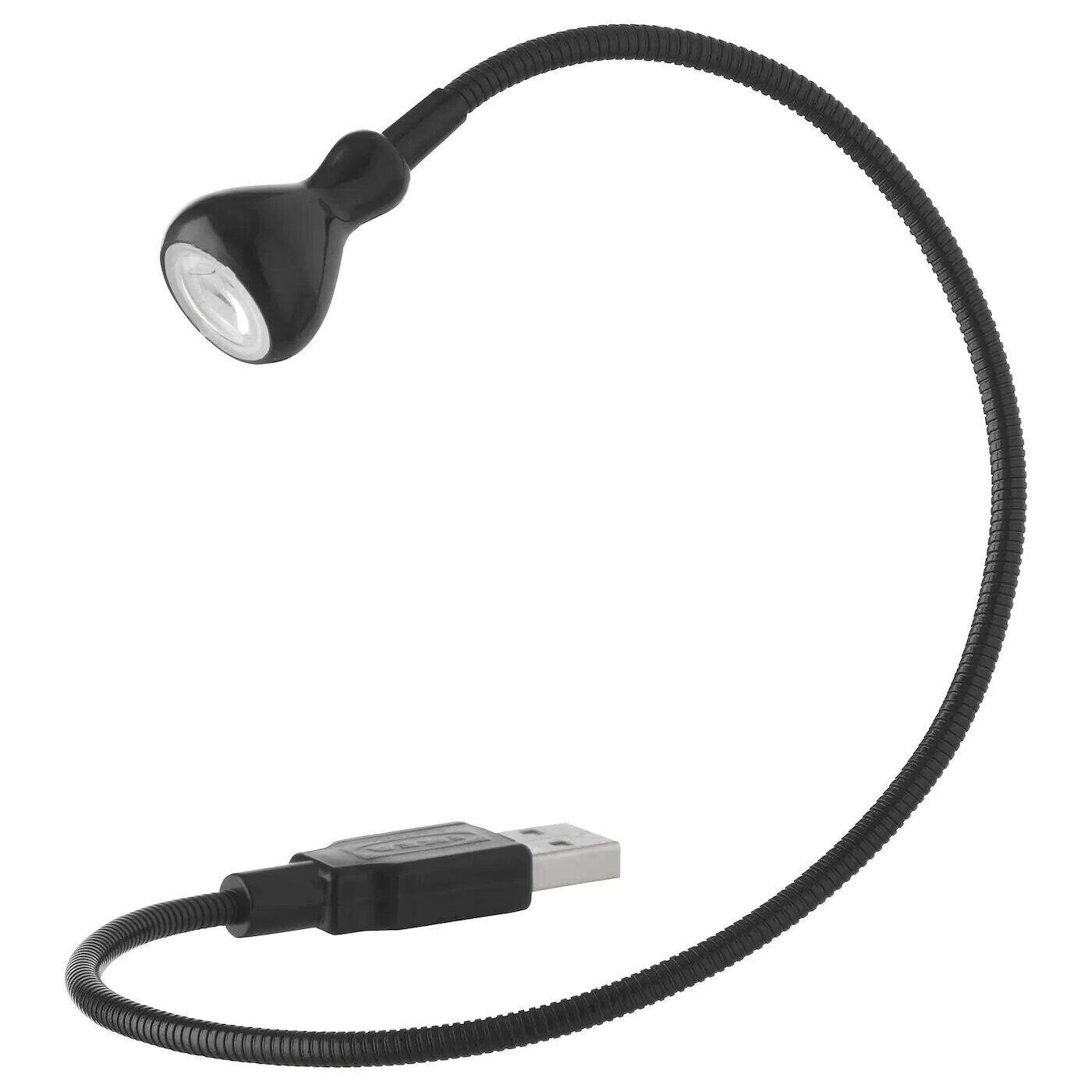 IKEA宜家简索LED灯USB接口黑色38厘米笔记本照明灯