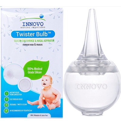Innovo Hospital Grade Silicone Twister Bulb Baby Ear Syringe