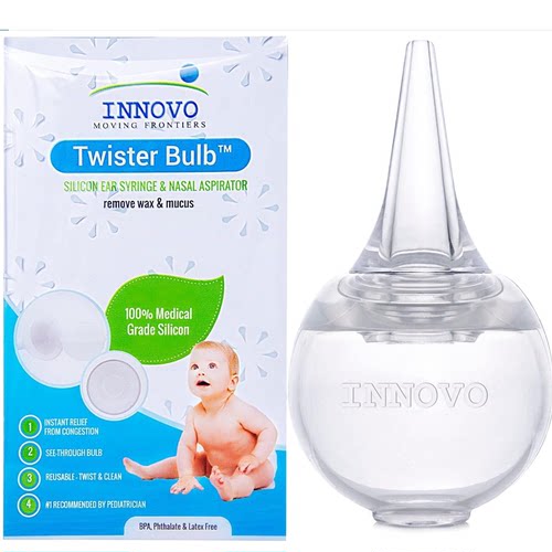 Innovo Hospital Grade Silicone Twister Bulb Baby Ear Syringe