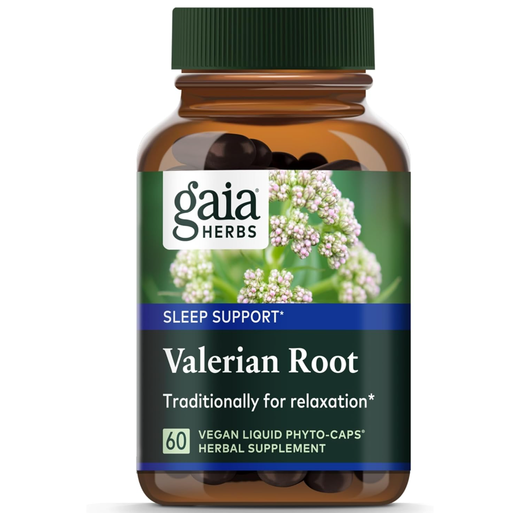 Gaia Herbs Valerian Root, Natural Sleep Support, 60 Capsules