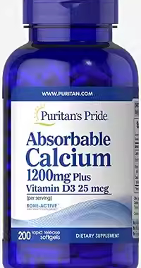 Puritan's Pride Absorbable Calcium with Vitamin D 3 1000iu S
