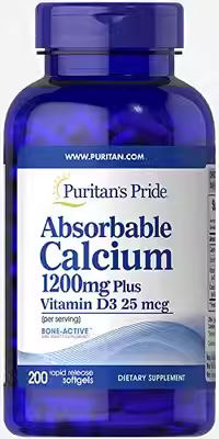 Puritan's Pride Absorbable Calcium with Vitamin D 3 1000iu S