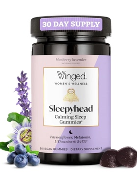 Winged Wellness Sleepyhead Natural Sleep Gummies for Women