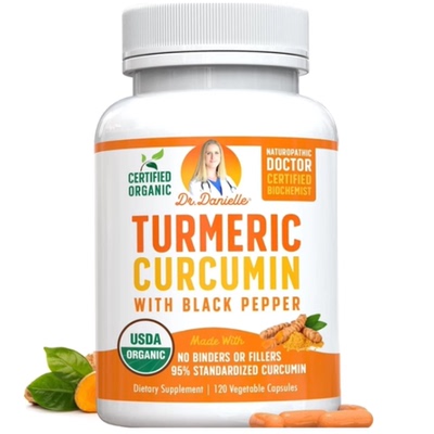 Organic Turmeric Curcumin with Black Pepper Extract 2000mg -