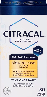 美国代购Citracal Slow Release 1200, 1200 mg Calcium Citrate