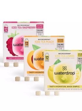 Waterdrop Hydration Cubes Iced Tea Variety Pack，36 CT