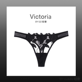 女夏季 中低腰超薄款 网纱刺绣透气丁字裤 AH欧美蕾丝性感内裤 三角裤