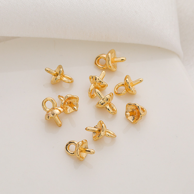 14K包金保色羊眼针南瓜型羊眼针花托帽diy饰品吊坠扣花托帽吊坠托,饰品/流行首饰/时尚饰品新,扣,淘宝优惠券,粉丝福利购,淘宝优惠卷