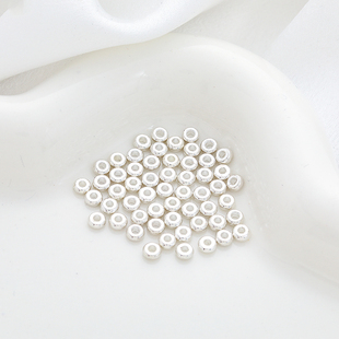 保色包银隔珠DIY手链项链配件 隔片/3mm-4mm-5mm（50颗一份）
