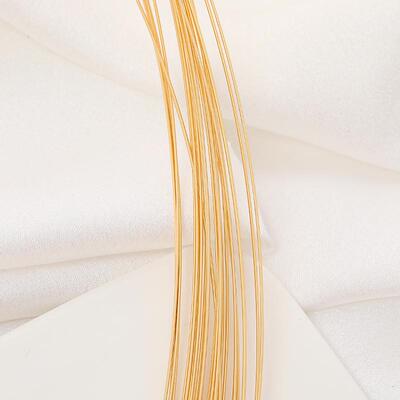 保色14K包金半硬金线造型线编织手镯项圈绕字母线DIY材料配件