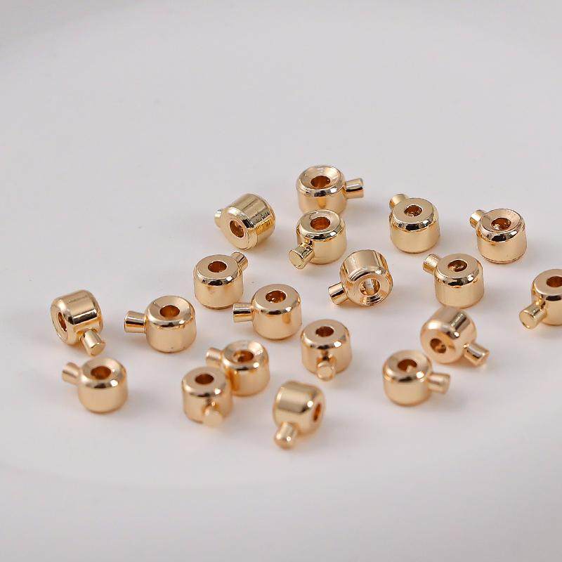 14K包金保色定位扣按扣卡线扣diy手链项链钢丝鱼线收尾扣饰品配件,饰品/流行首饰/时尚饰品新,扣,淘宝优惠券,粉丝福利购,淘宝优惠卷