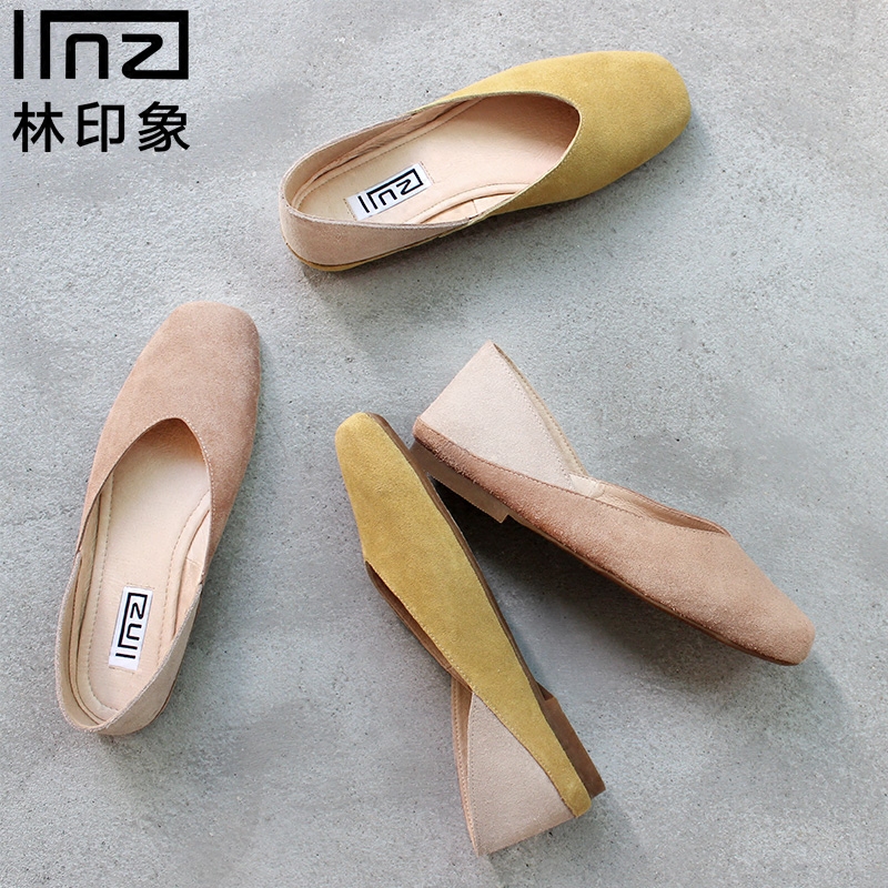 林印象简约脚踩休闲风平底单鞋