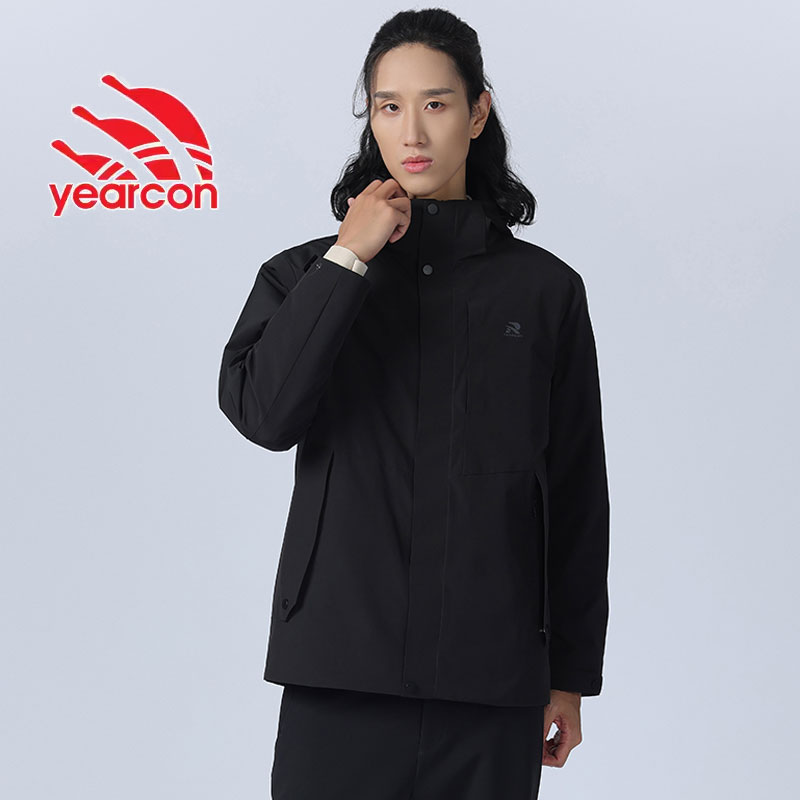 意尔康运动夹克男士2025新款连帽休闲外套户外冲锋衣男款54528214