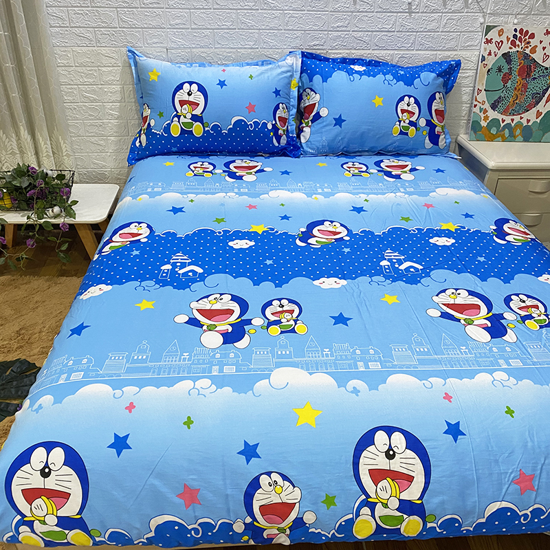 儿童多啦a梦四件套纯棉床笠卡通