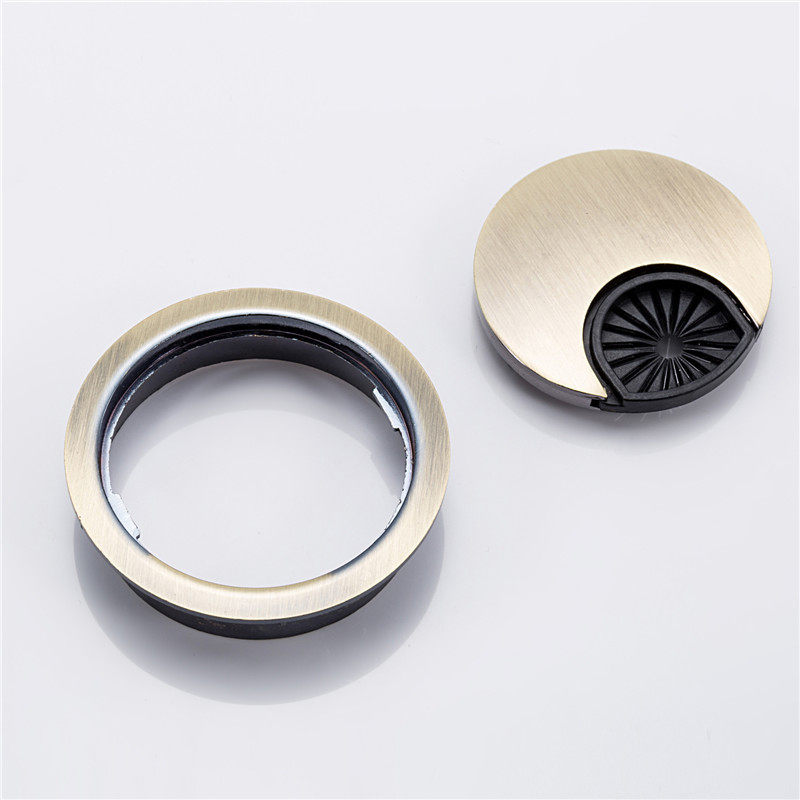 电脑台式办公桌洞穿线孔盖板书桌面过线走线盒圆形装饰圈开孔盖