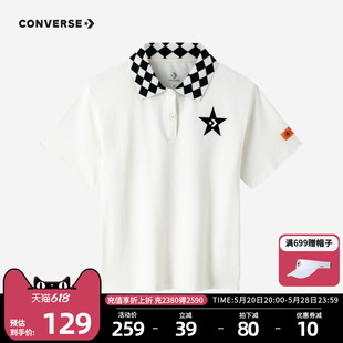 t恤上衣潮 Converse儿童童装 2024春夏季 Polo衫 新款 男童中大童短袖