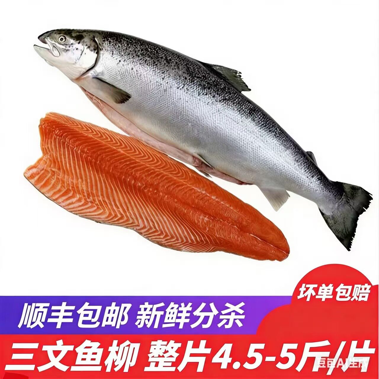 进口新鲜三文鱼鱼片新鲜