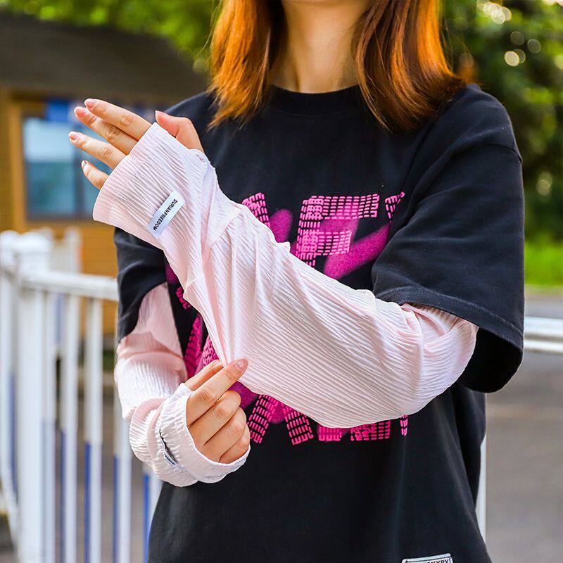 冰丝袖套女2026新款韩版开车遮阳防紫外线护手臂防晒冰袖夏季薄款