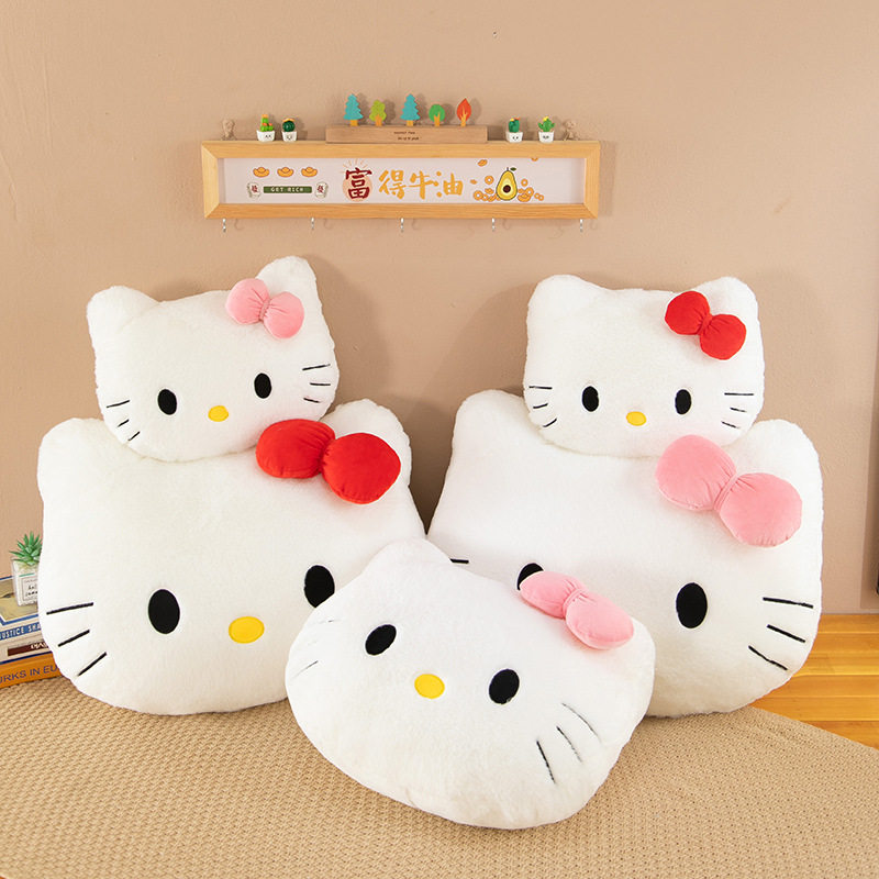 hellokitty抱枕可爱大头沙发靠垫猫头毛绒靠枕高颜值卡通少女枕靠