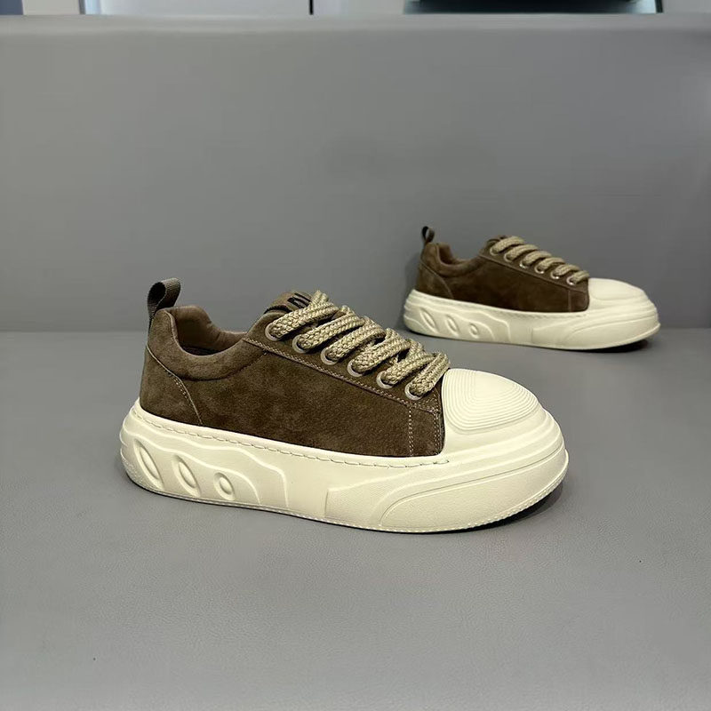 男鞋春季2026新款磨砂皮老爹鞋厚底增高板鞋时尚潮鞋男士运动休闲,流行男鞋,时尚休闲鞋,淘宝优惠券,粉丝福利购,淘宝优惠卷