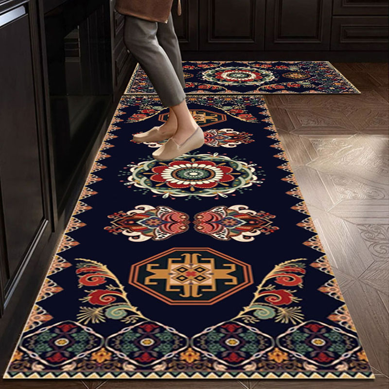 摩洛哥风可擦免洗厨房专用地垫防水防油防滑防脏地毯PVC皮革地垫,居家布艺,厨房地垫,淘宝优惠券,粉丝福利购,淘宝优惠卷