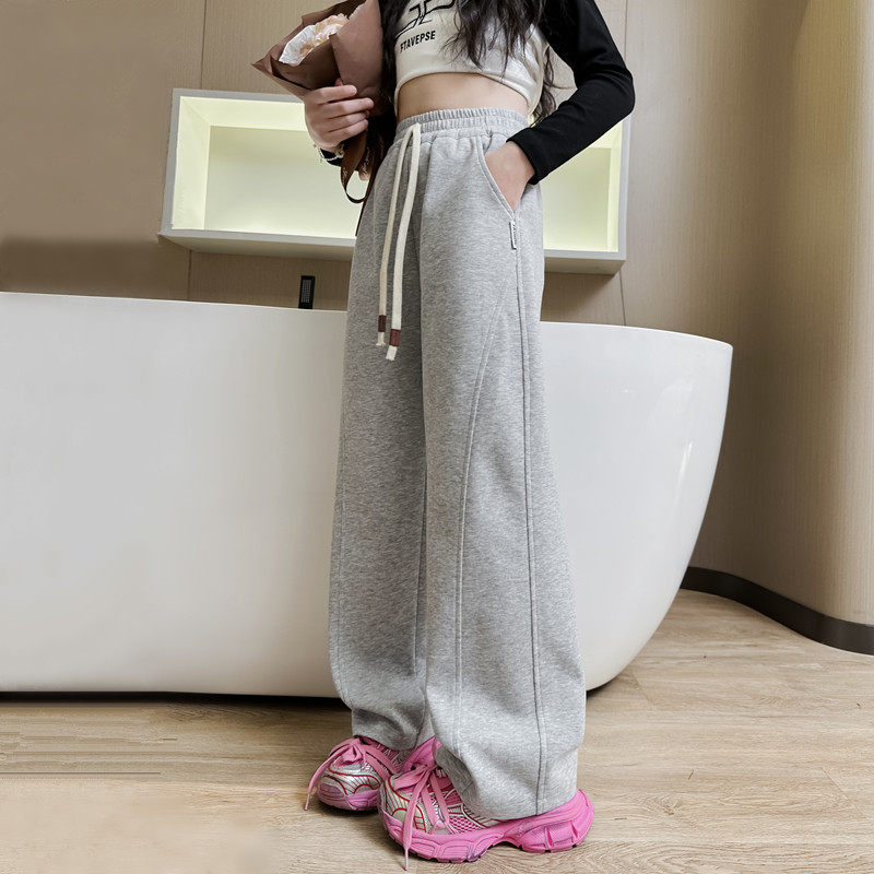 女童裤子春秋2025新款洋气百搭中大儿童休闲裤春季女孩宽松