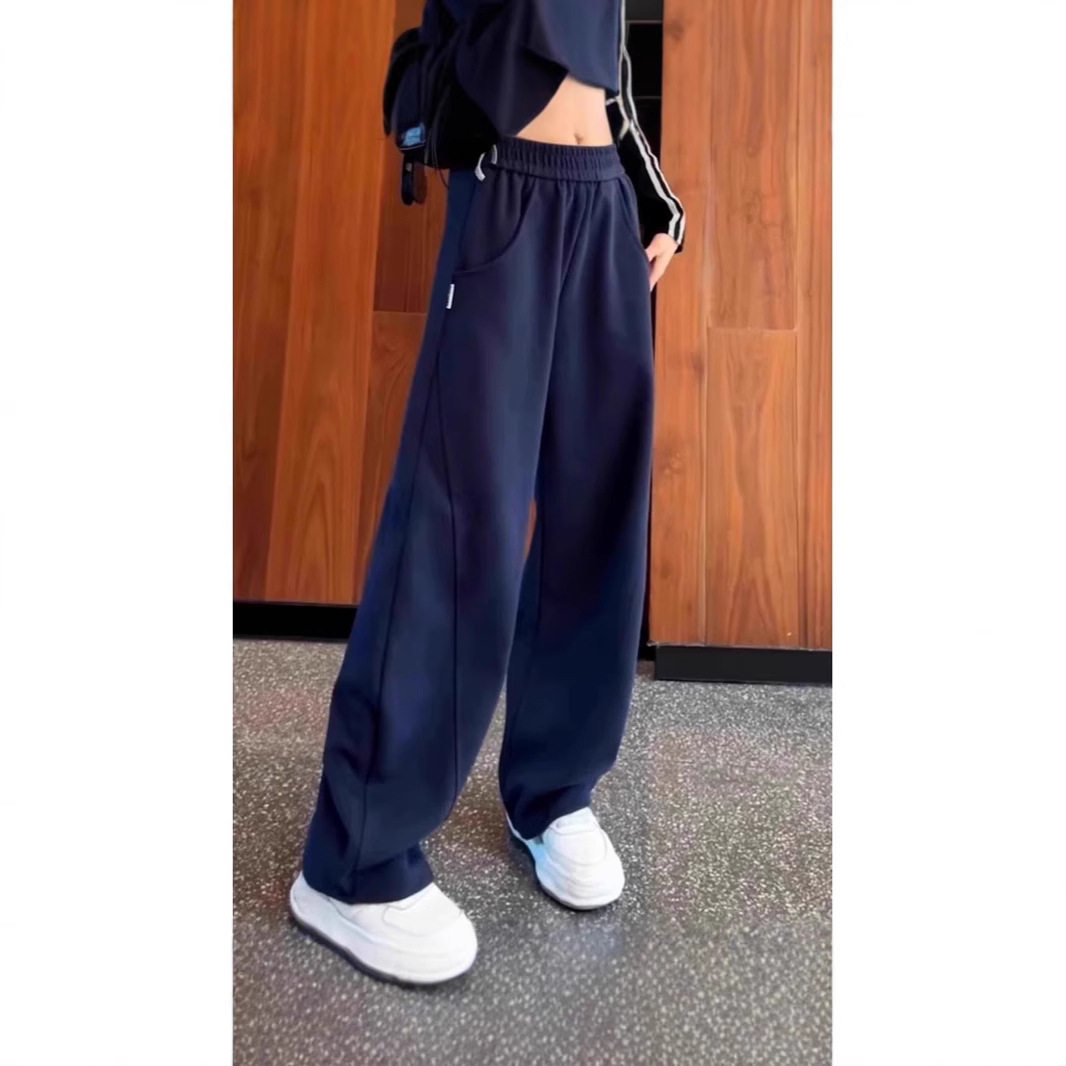 秋冬女童加绒裤子中大童香蕉裤直筒裤初中生秋冬装阔腿裤休闲百搭