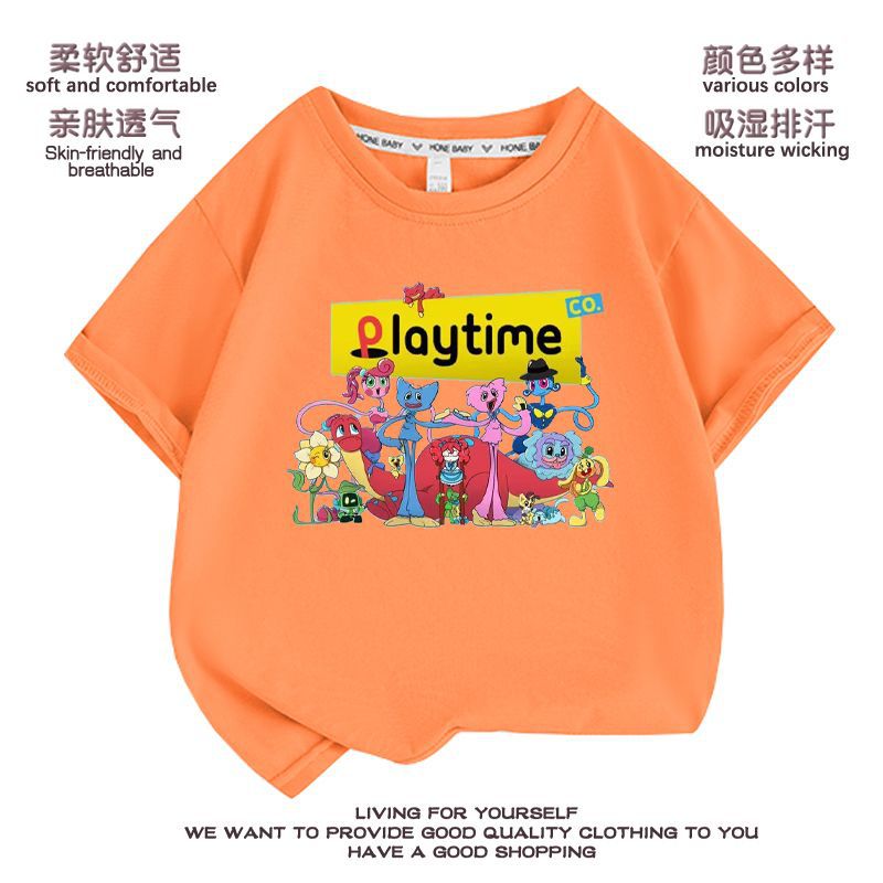 波比的游戏时间盒子怪衣服projedt playtime boxy boo儿童纯棉T恤