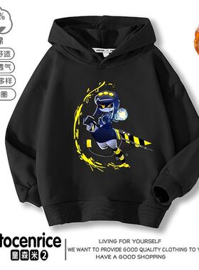 无机杀手murderdrones新款跨境儿童爆款韩系中大童加绒圆领卫衣潮