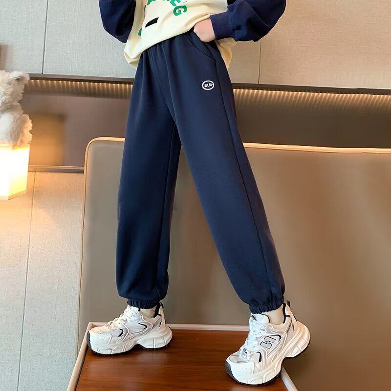 女童运动裤春秋装新款大童儿童束脚卫裤休闲长裤女孩春秋外穿