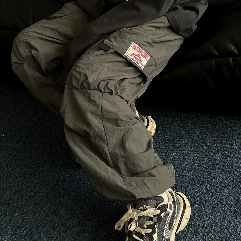 2025春款童裤儿童工装机能裤 微绉立体袋男女童束脚长裤登山裤